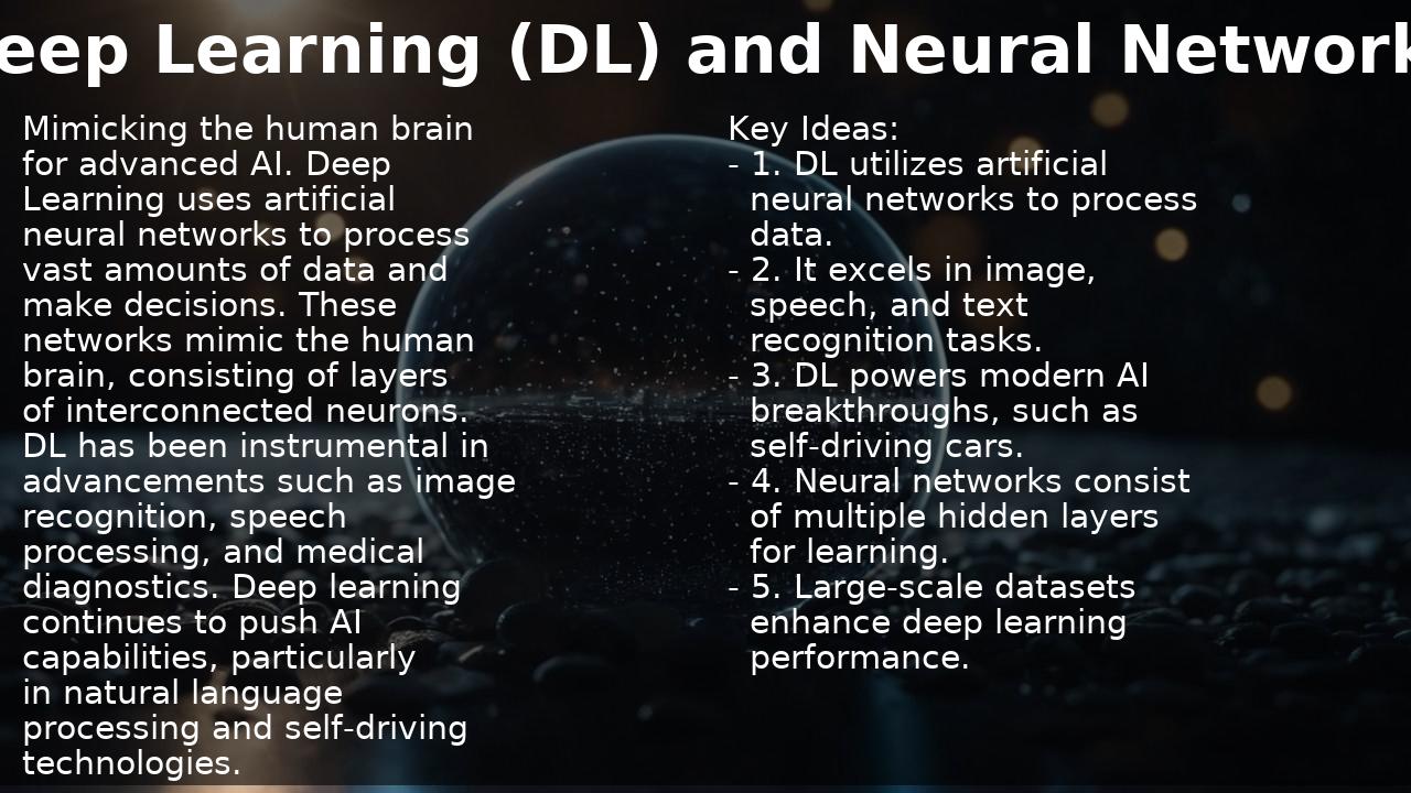 Deep Learning (DL) and Neural Networks
